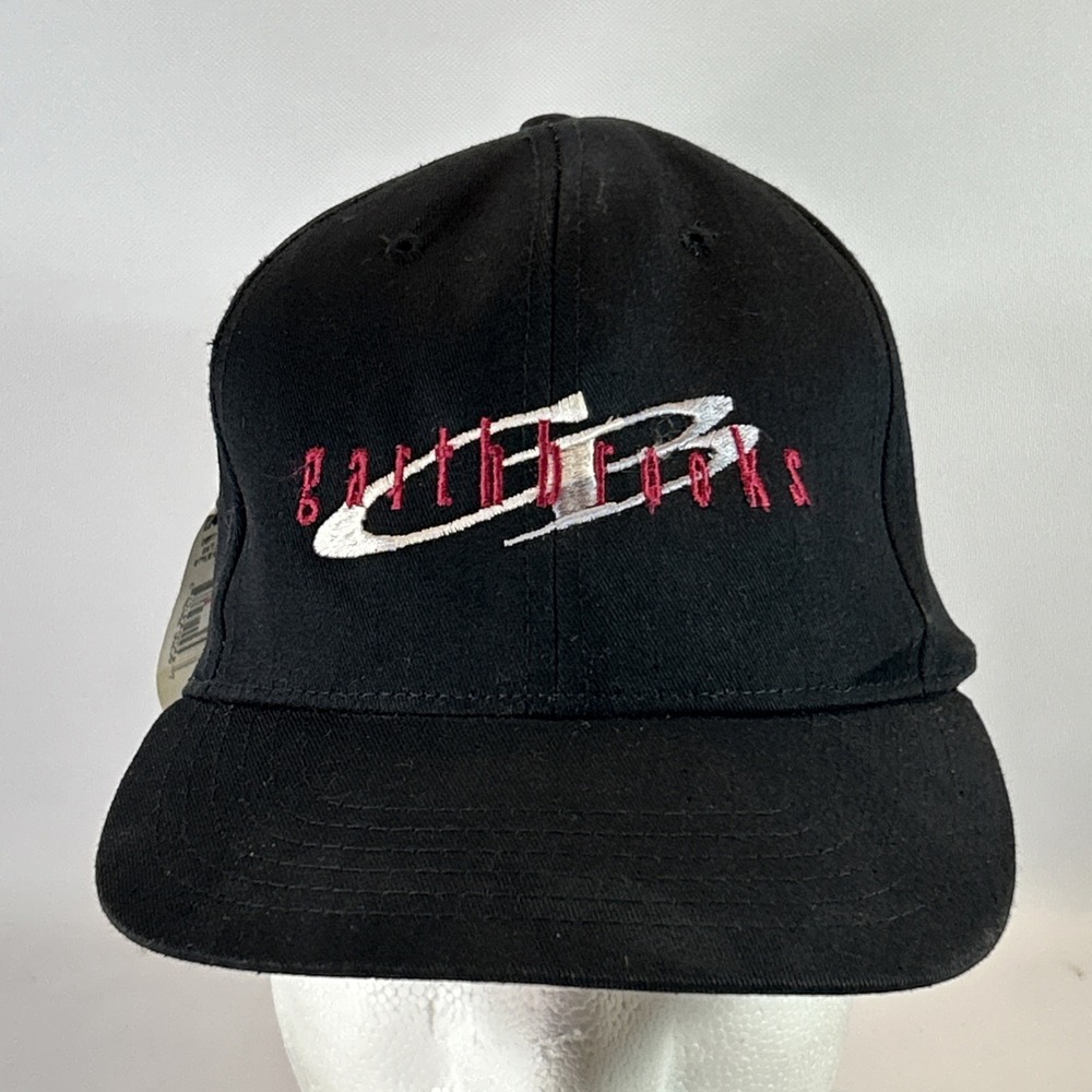 Vintage Garth Brooks Hat Cap Snap Back Trucker Embroidered Spell Out New NOS NWT